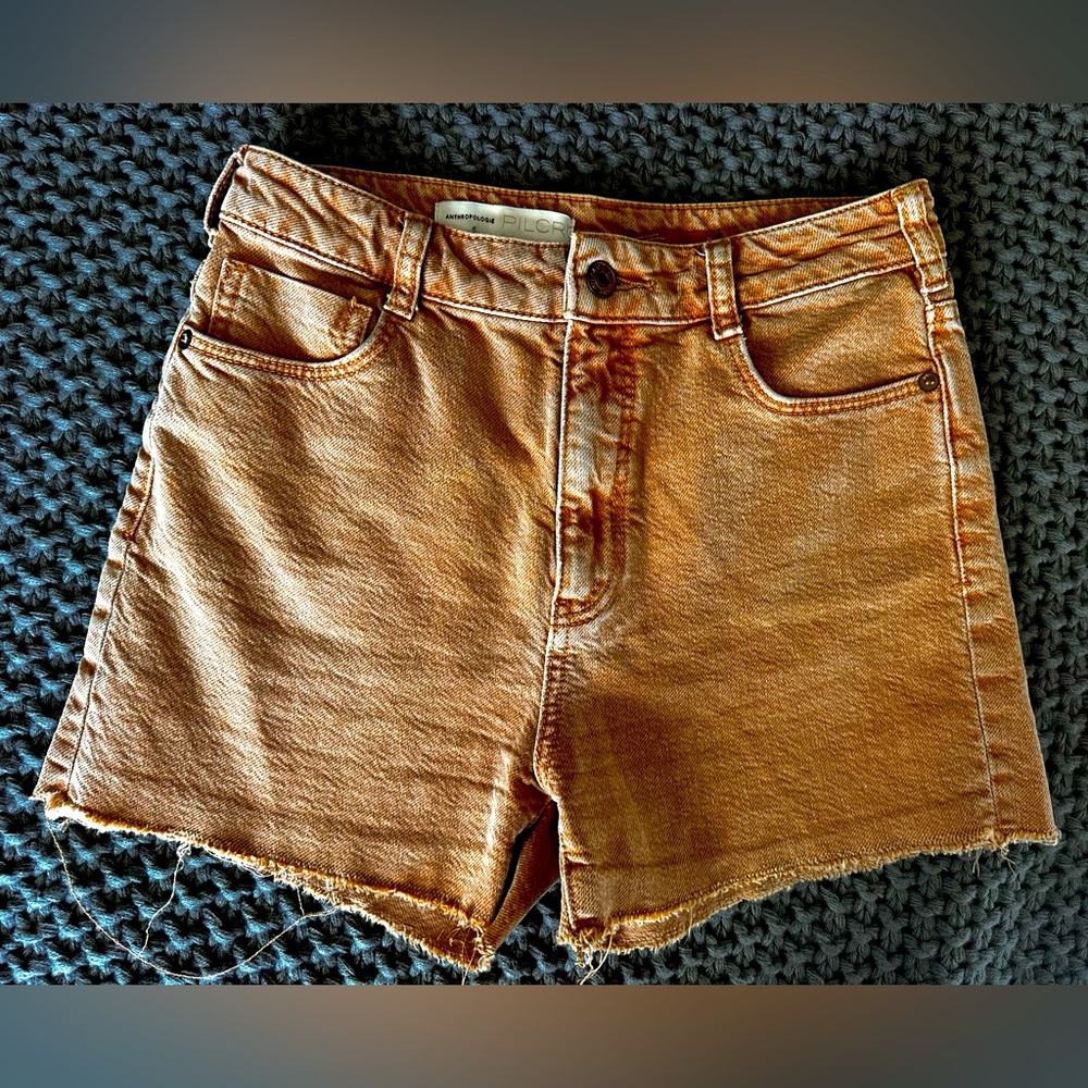 Anthropologie Pilcro denim shorts.